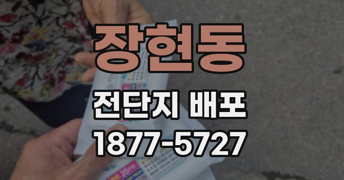 장현동 전단지 배포