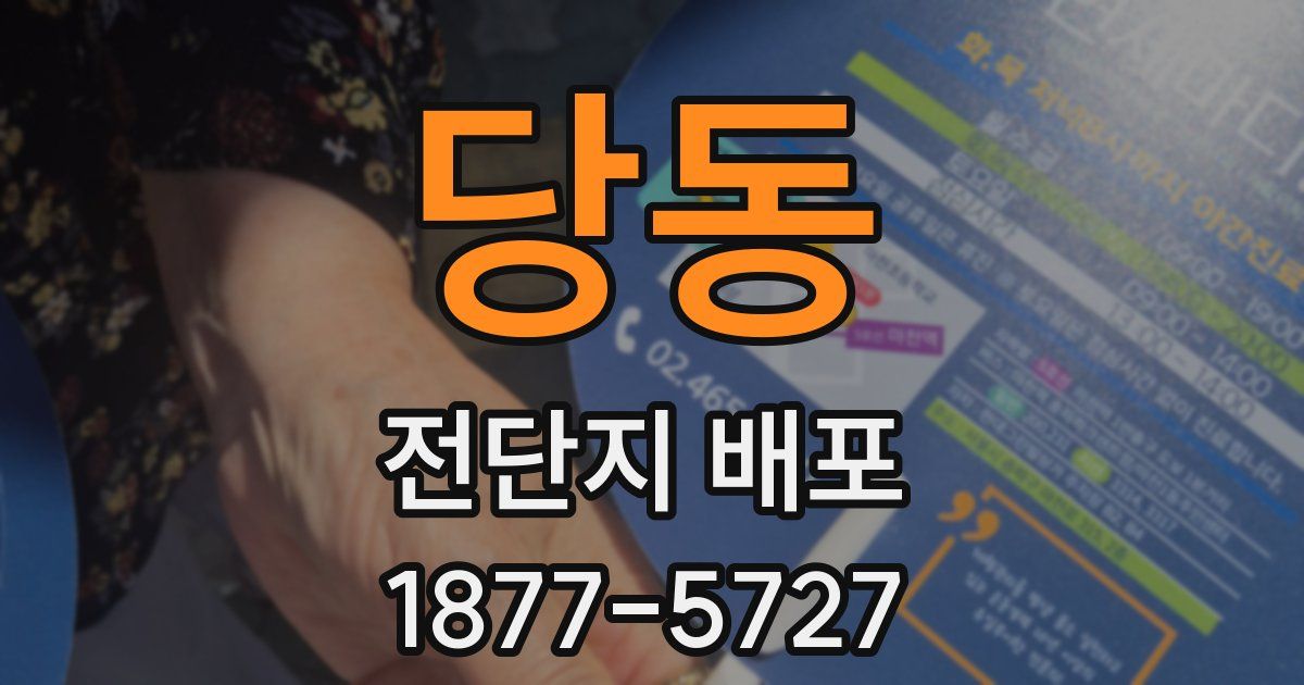 당동 전단지 배포