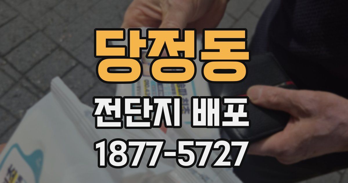 당정동 전단지 배포