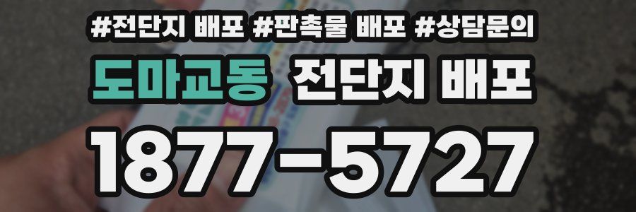 도마교동 전단지 배포