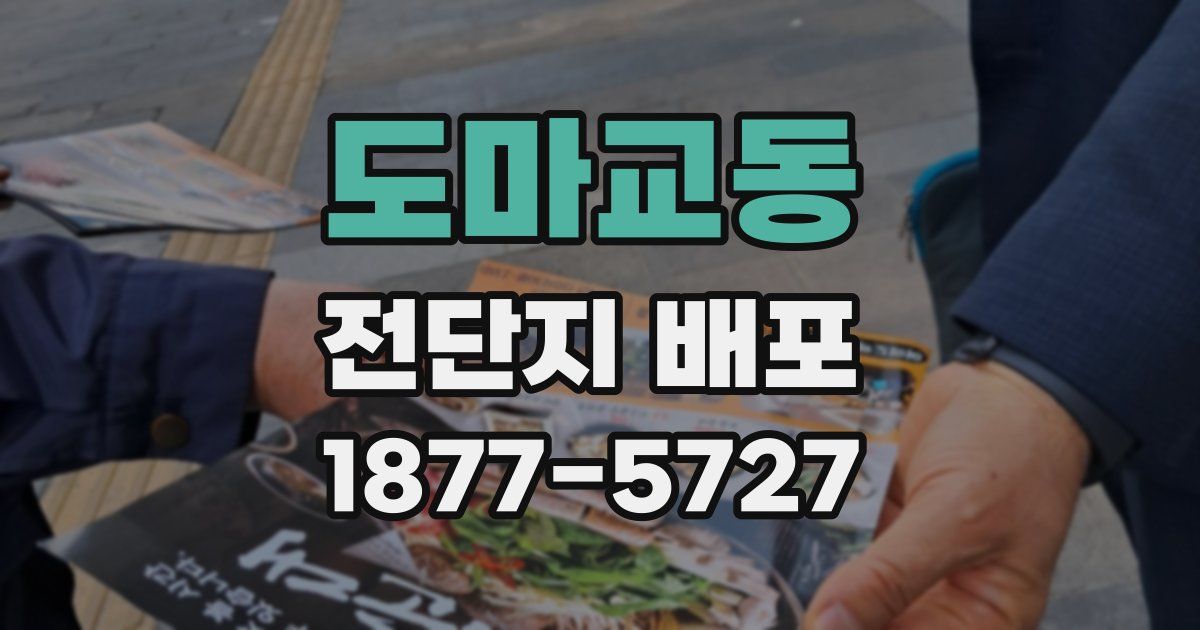 도마교동 전단지 배포