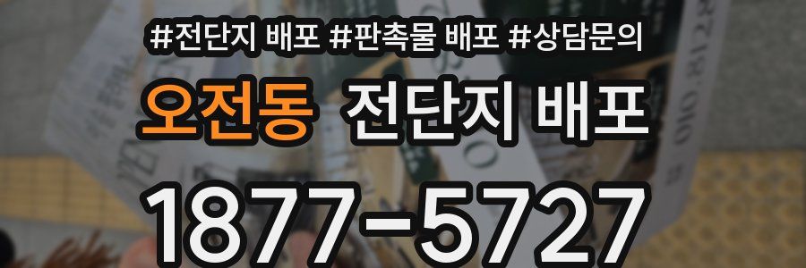 오전동 전단지 배포