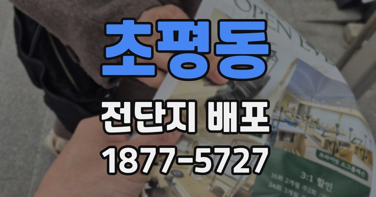 초평동 전단지 배포