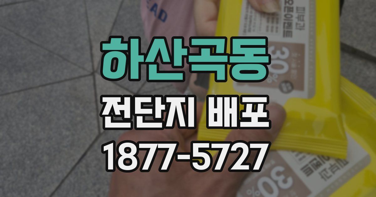 하산곡동 전단지 배포