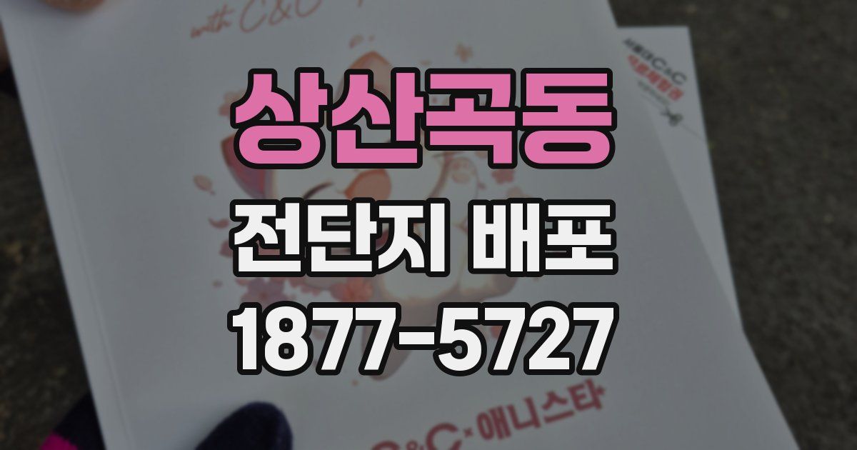 상산곡동 전단지 배포