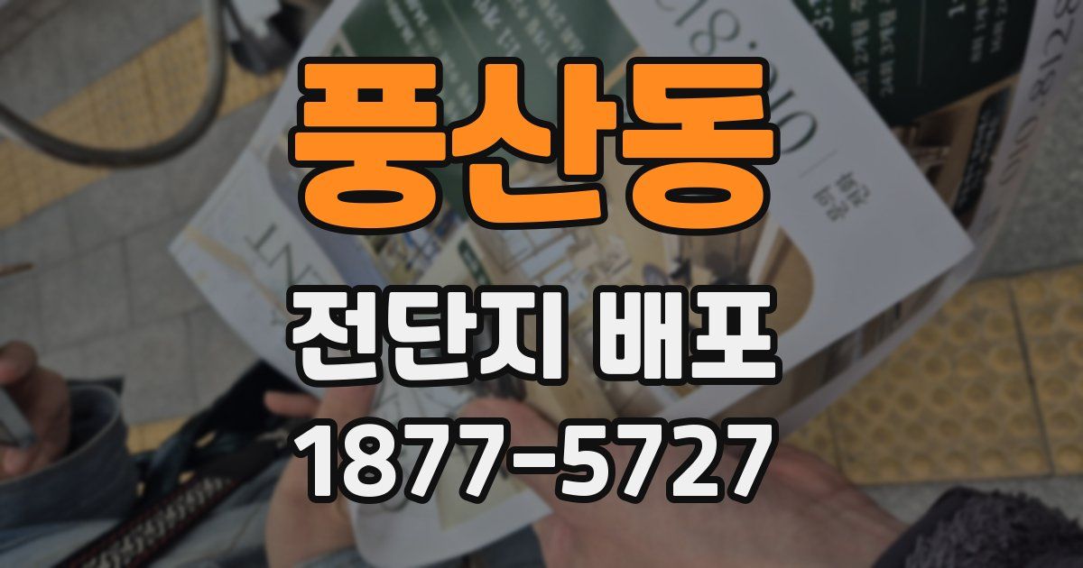 풍산동 전단지 배포