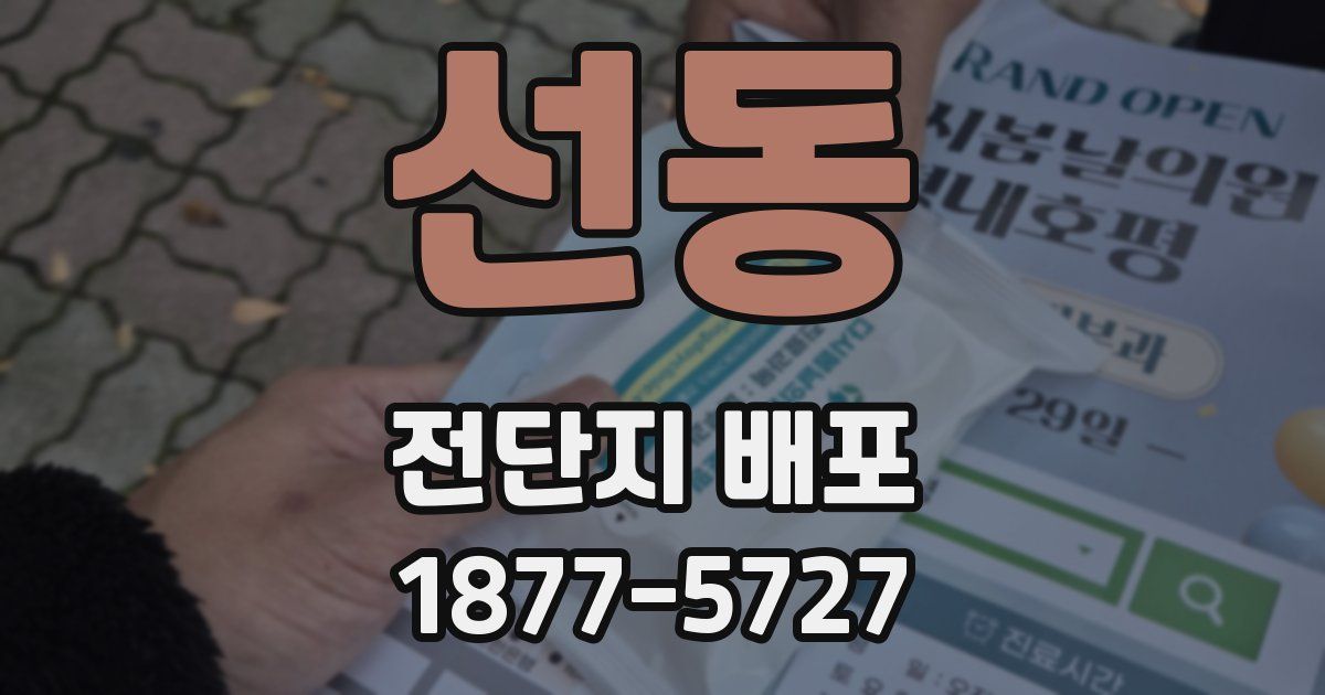 선동 전단지 배포