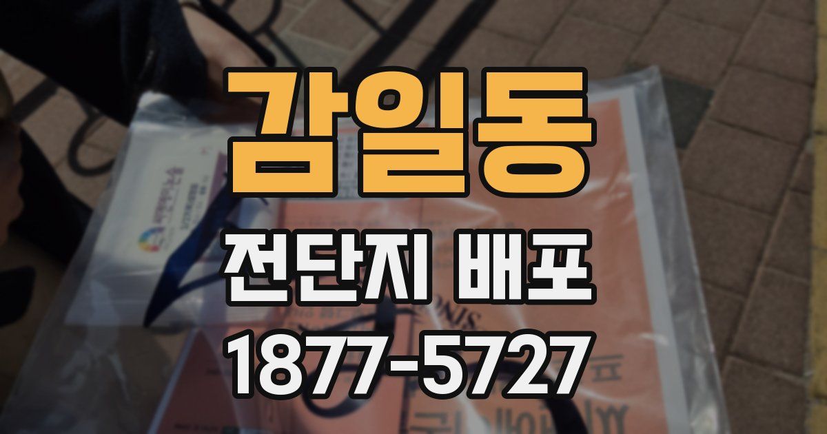 감일동 전단지 배포