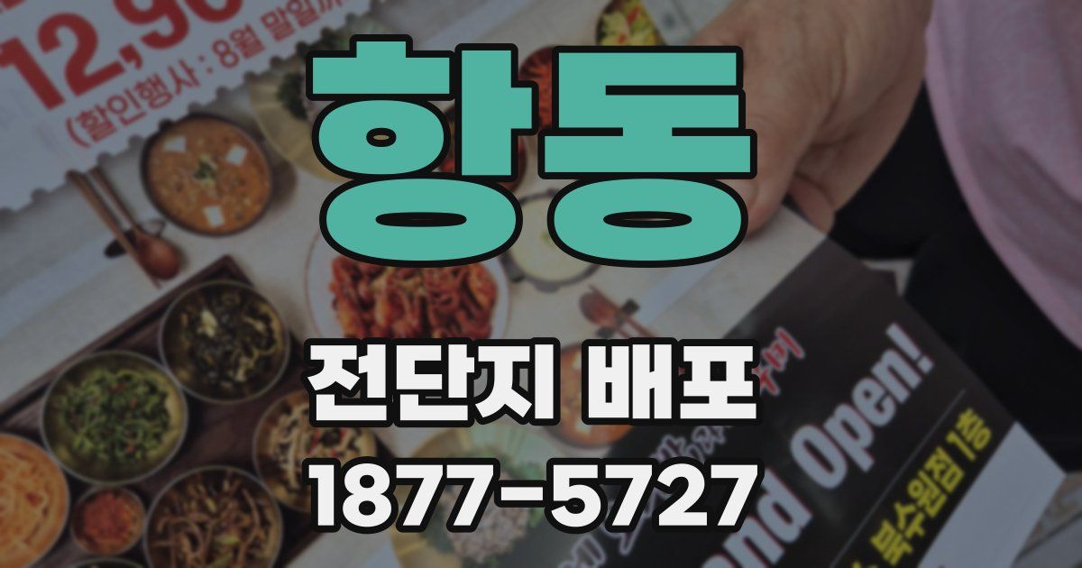 항동 전단지 배포