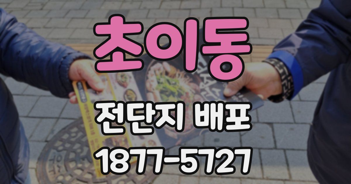 초이동 전단지 배포