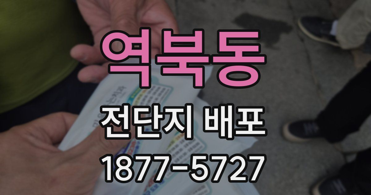 역북동 전단지 배포