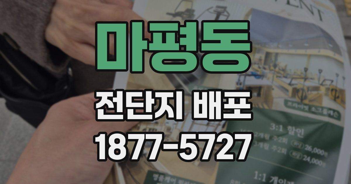 마평동 전단지 배포