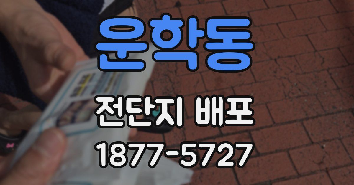 운학동 전단지 배포