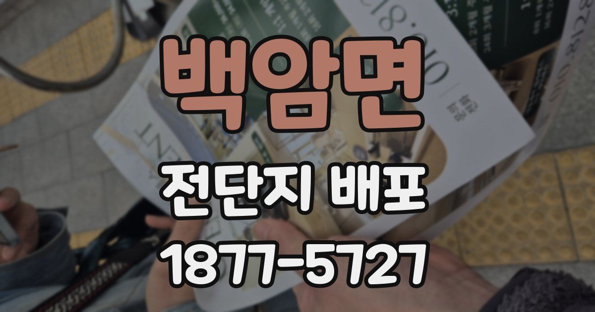 백암면 전단지 배포