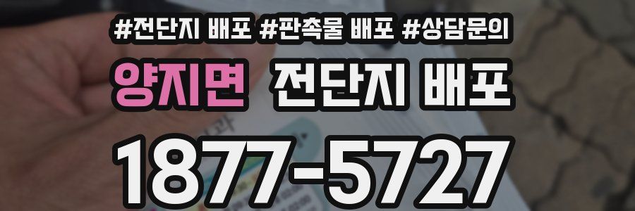 양지면 전단지 배포