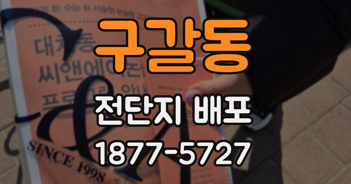 구갈동 전단지 배포