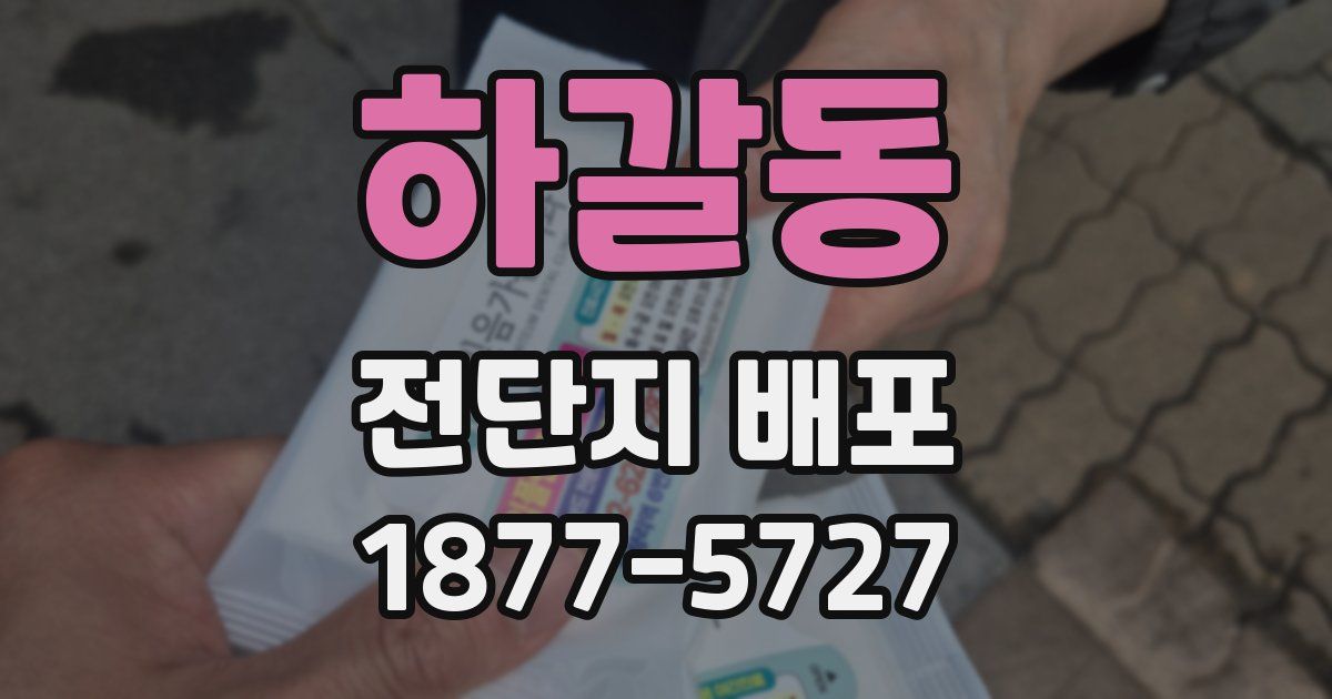 하갈동 전단지 배포