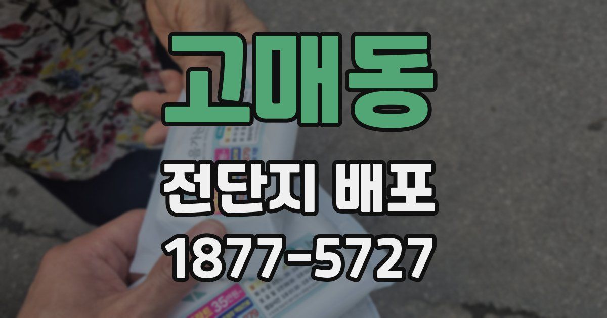 고매동 전단지 배포