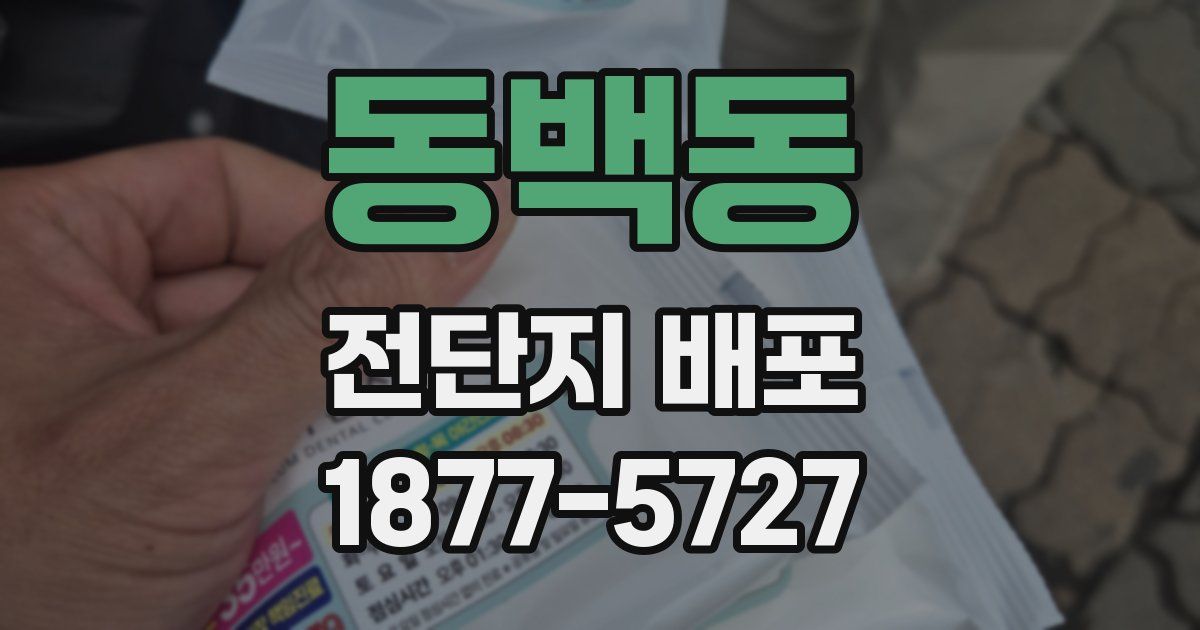 동백동 전단지 배포