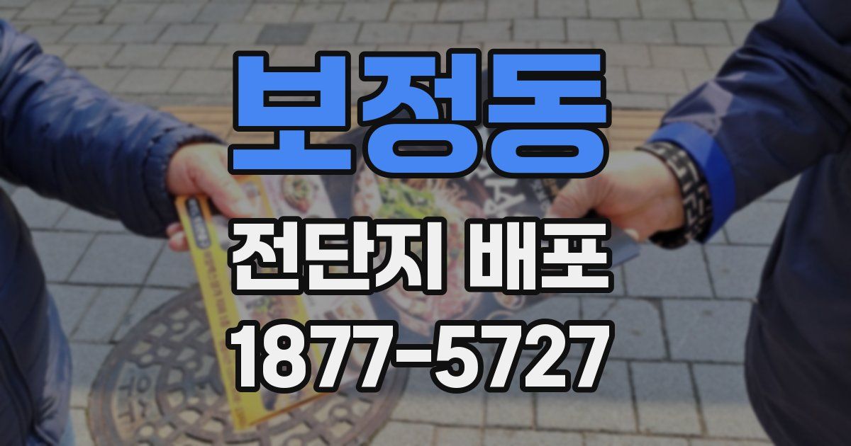보정동 전단지 배포