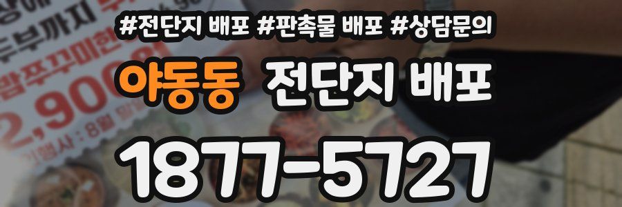 야동동 전단지 배포