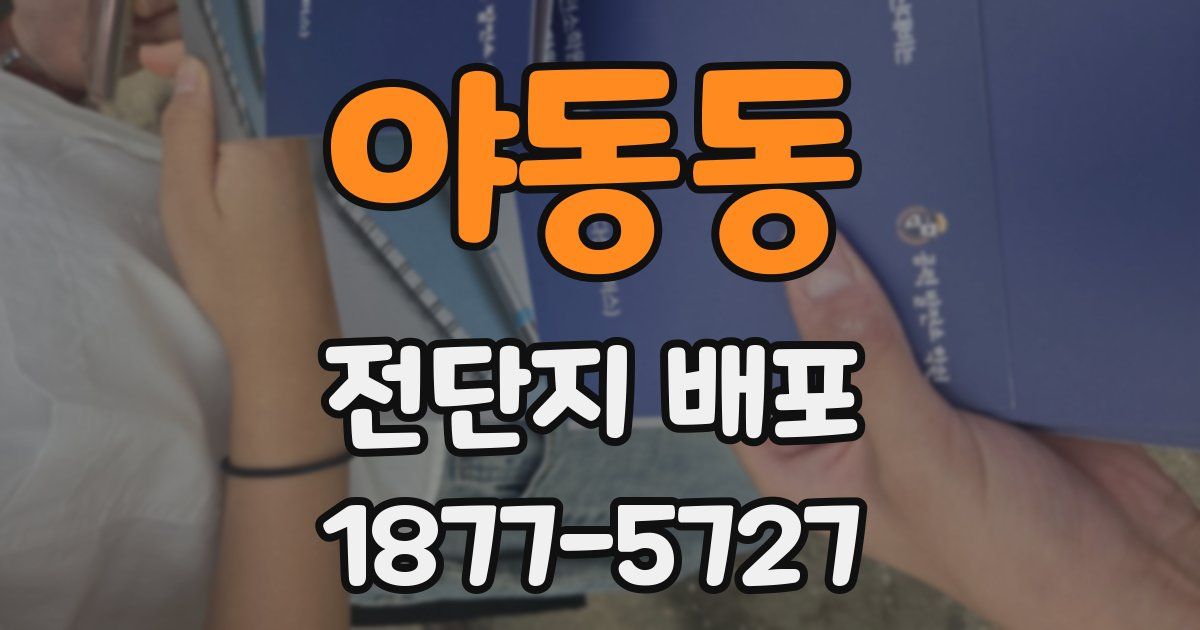 야동동 전단지 배포