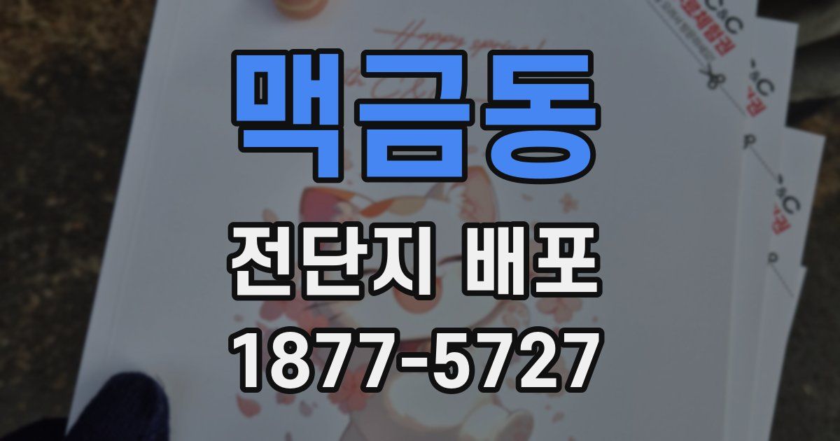 맥금동 전단지 배포
