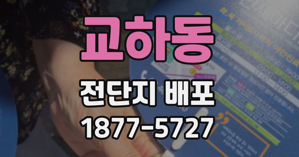교하동 전단지 배포