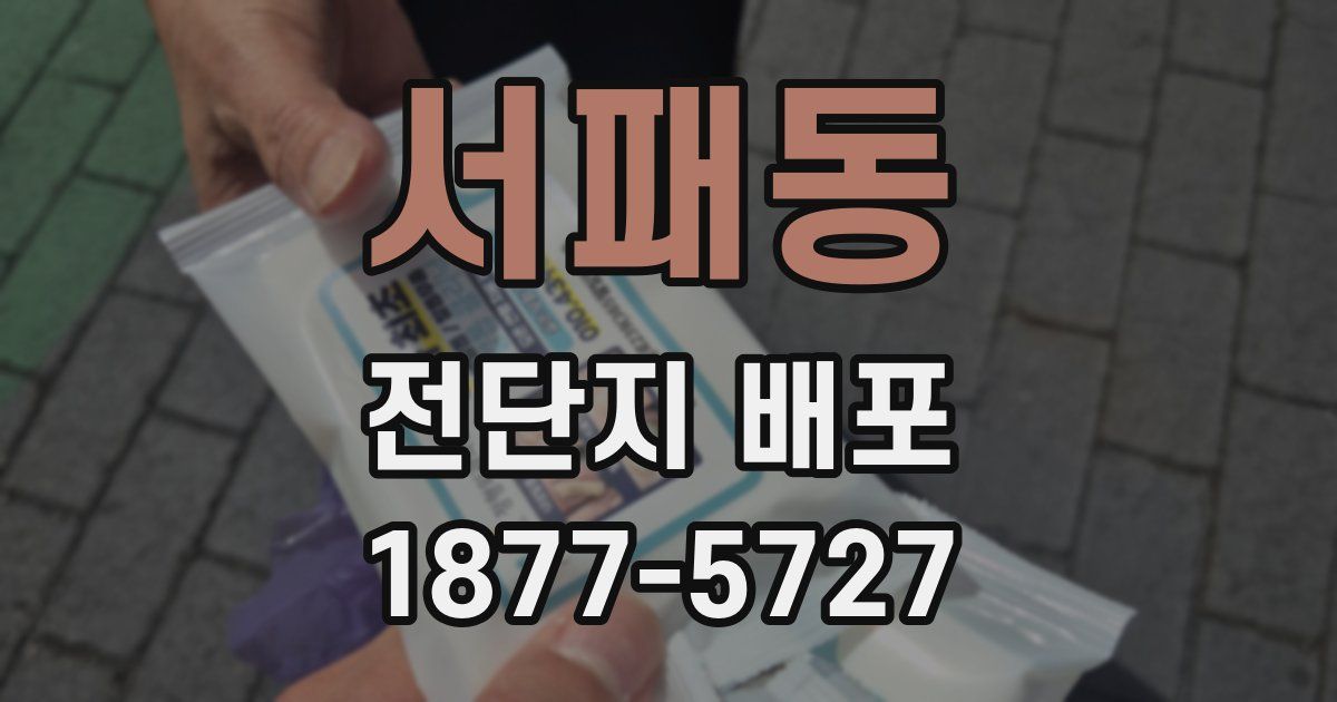 서패동 전단지 배포