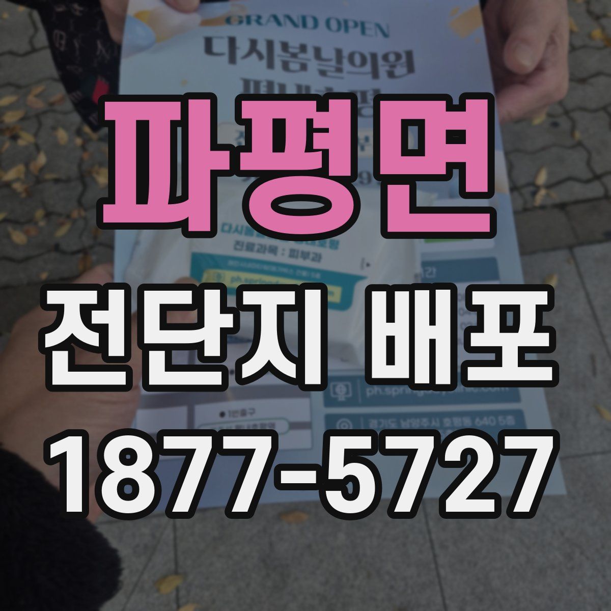 파평면 전단지 배포