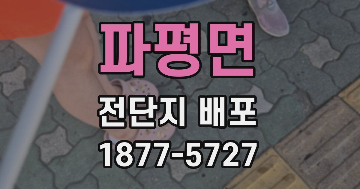 파평면 전단지 배포