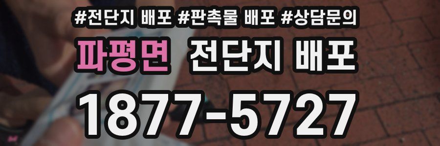 파평면 전단지 배포