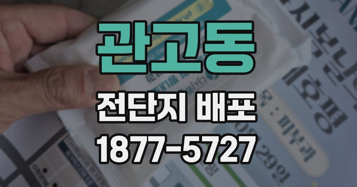 관고동 전단지 배포