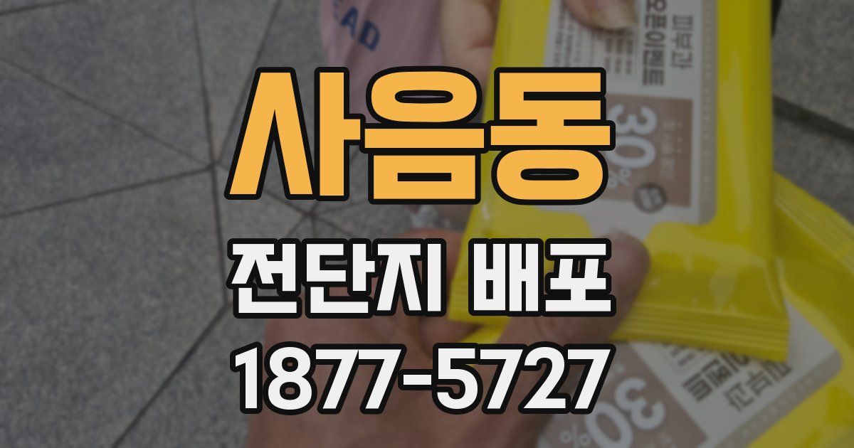 사음동 전단지 배포