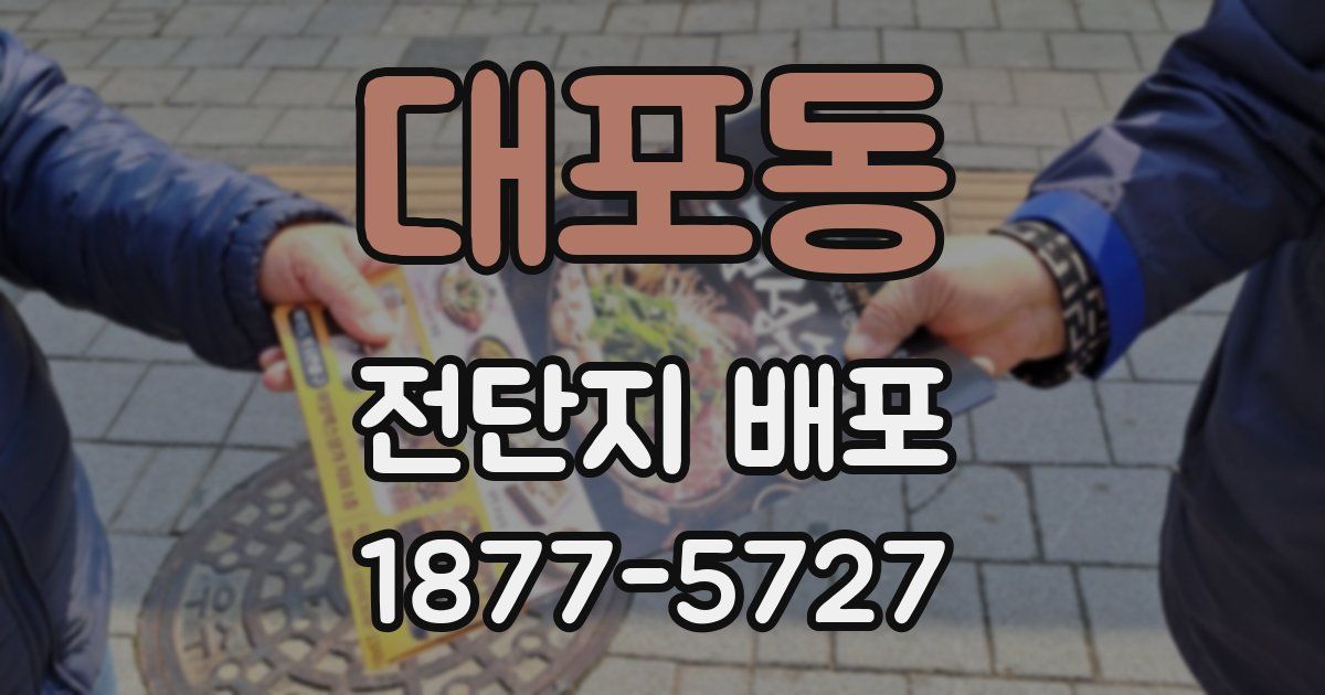 대포동 전단지 배포