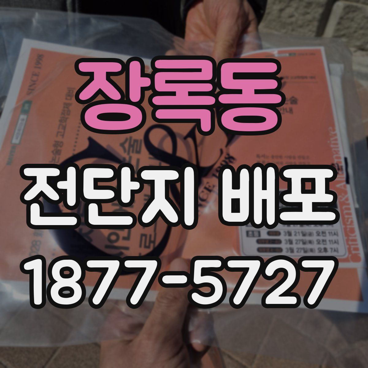 장록동 전단지 배포