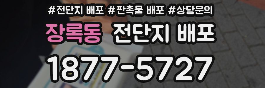 장록동 전단지 배포