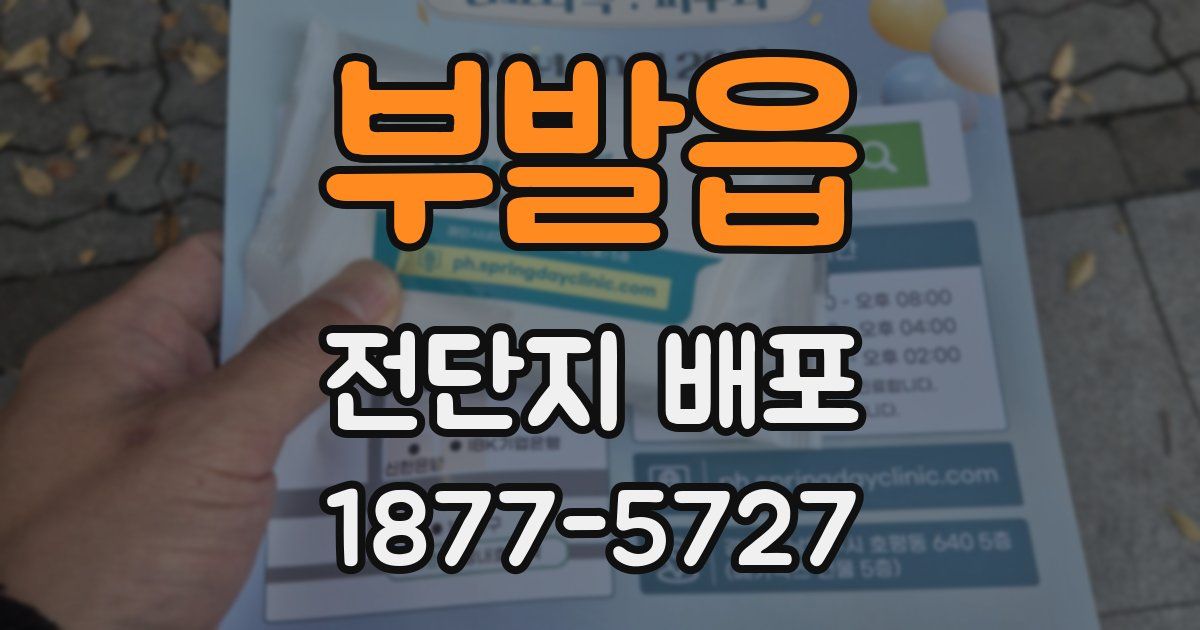 부발읍 전단지 배포