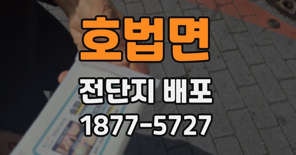 호법면 전단지 배포