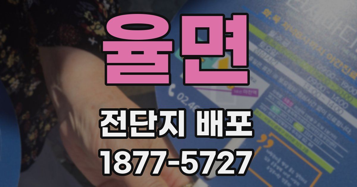 율면 전단지 배포