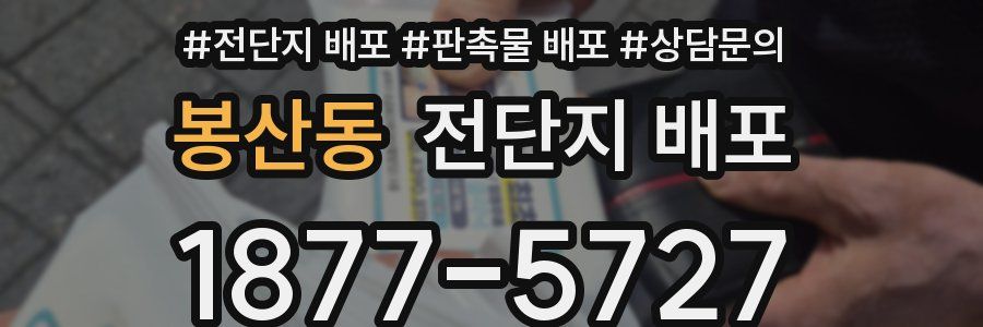 봉산동 전단지 배포