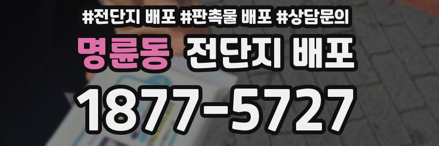 명륜동 전단지 배포