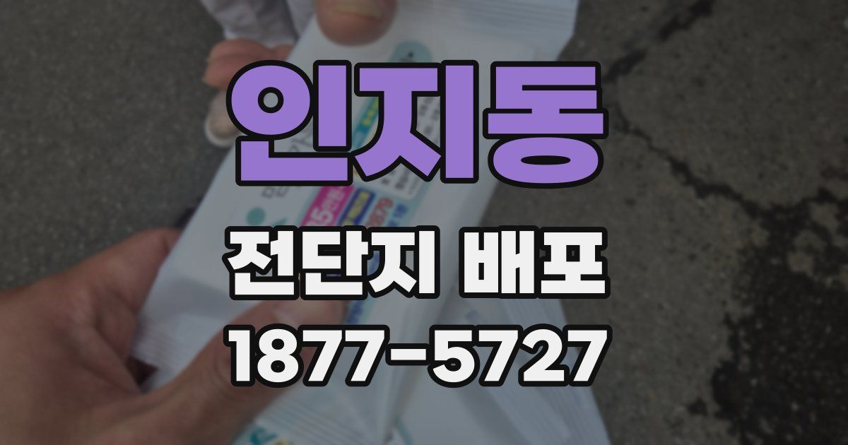 인지동 전단지 배포