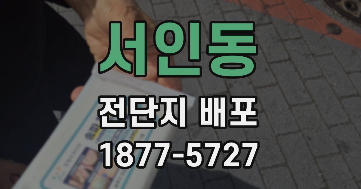 서인동 전단지 배포