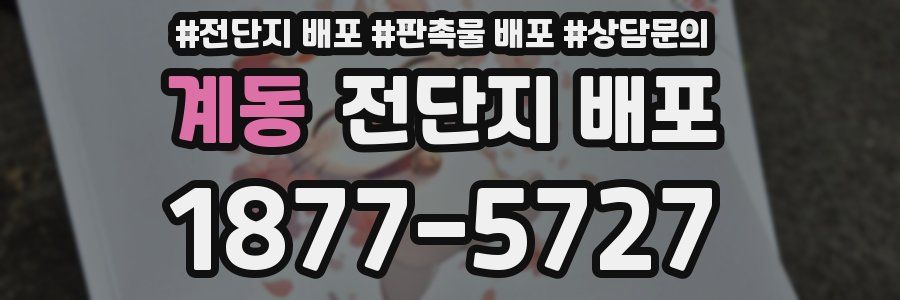 계동 전단지 배포