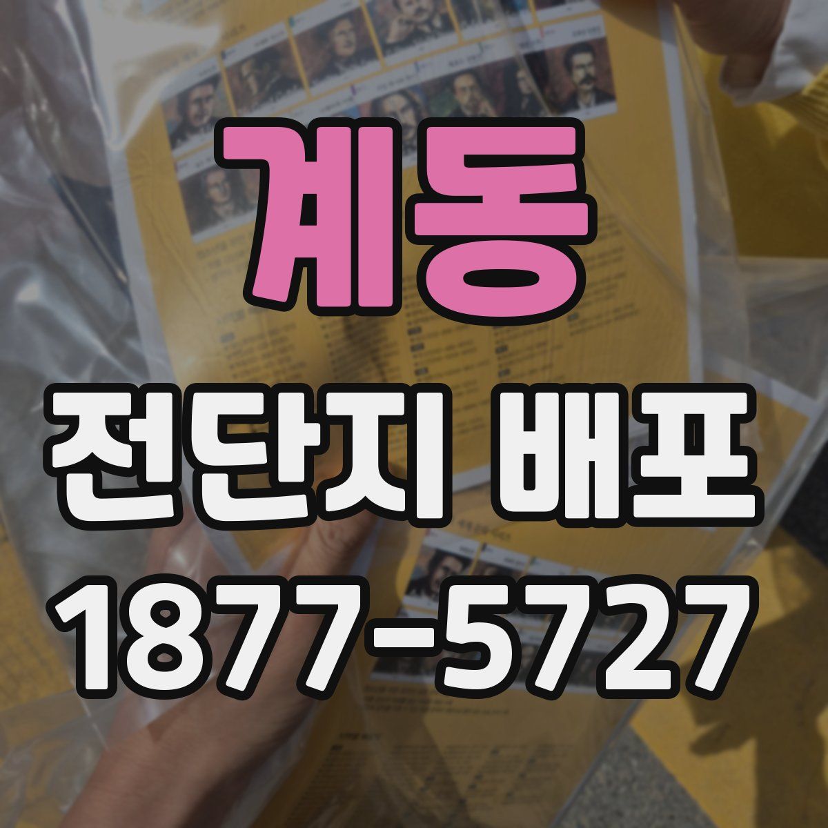 계동 전단지 배포