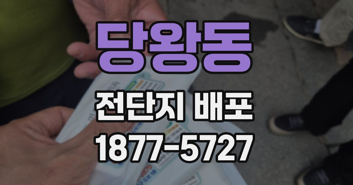 당왕동 전단지 배포