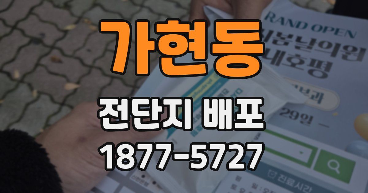 가현동 전단지 배포