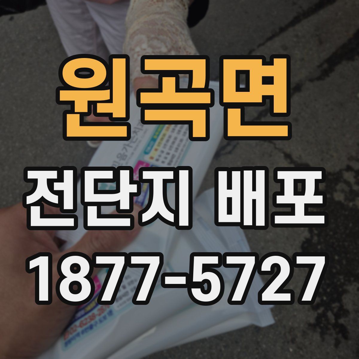 원곡면 전단지 배포