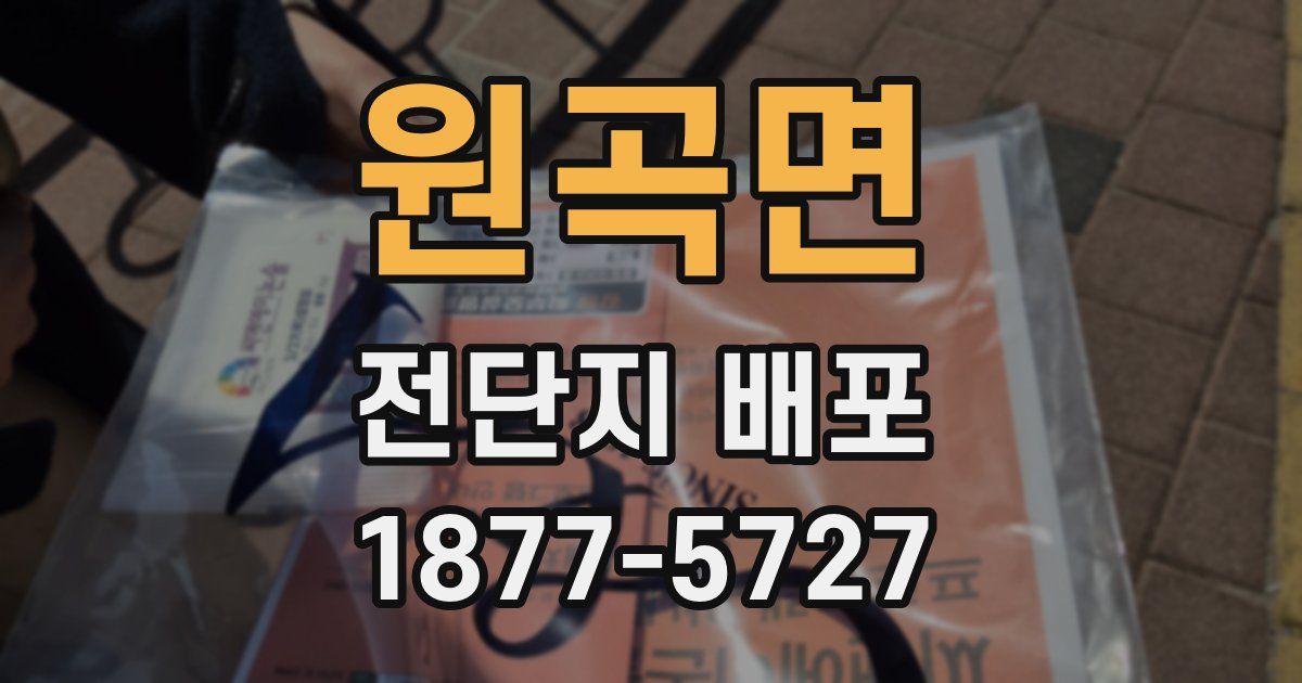 원곡면 전단지 배포